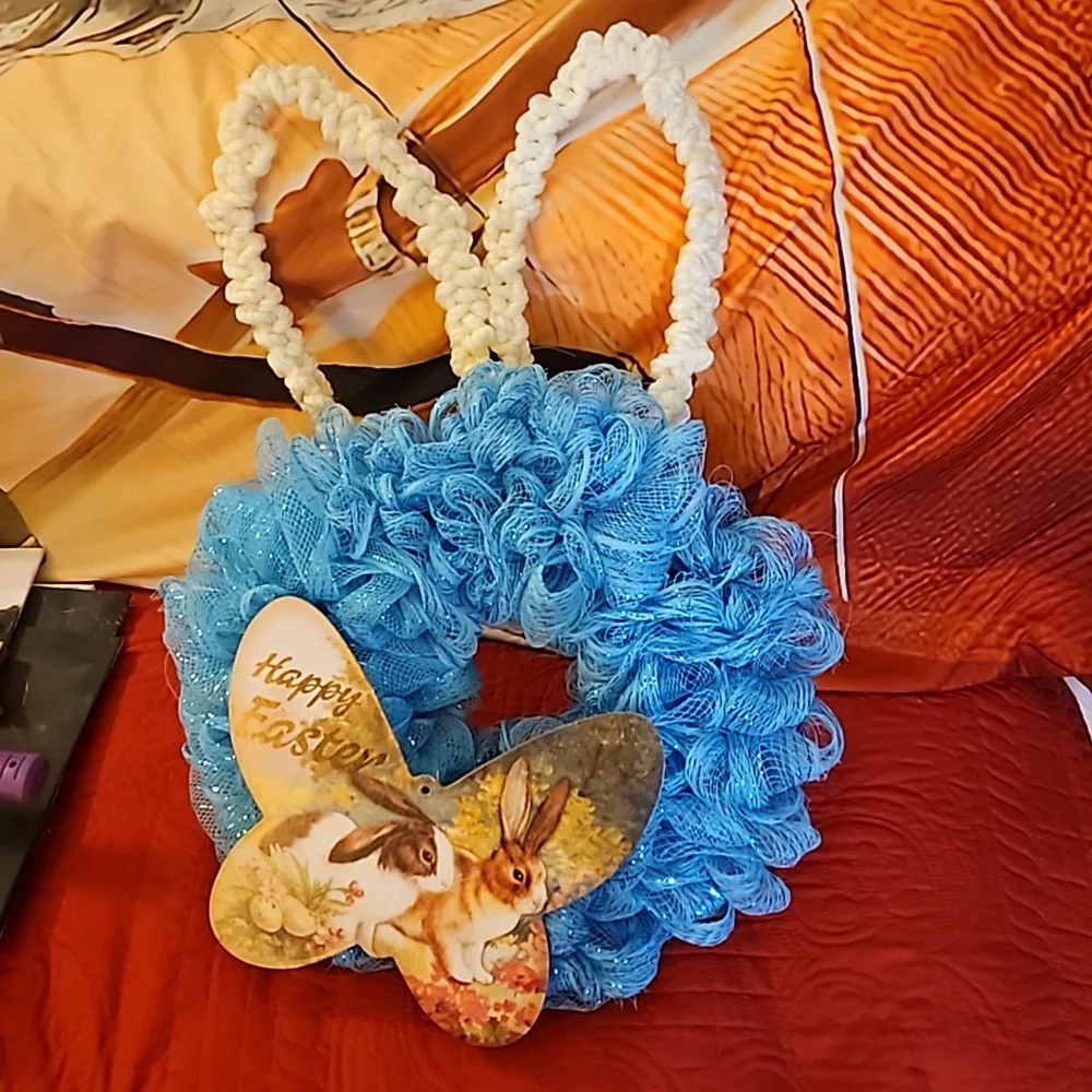 From mom's closet Easter wreath